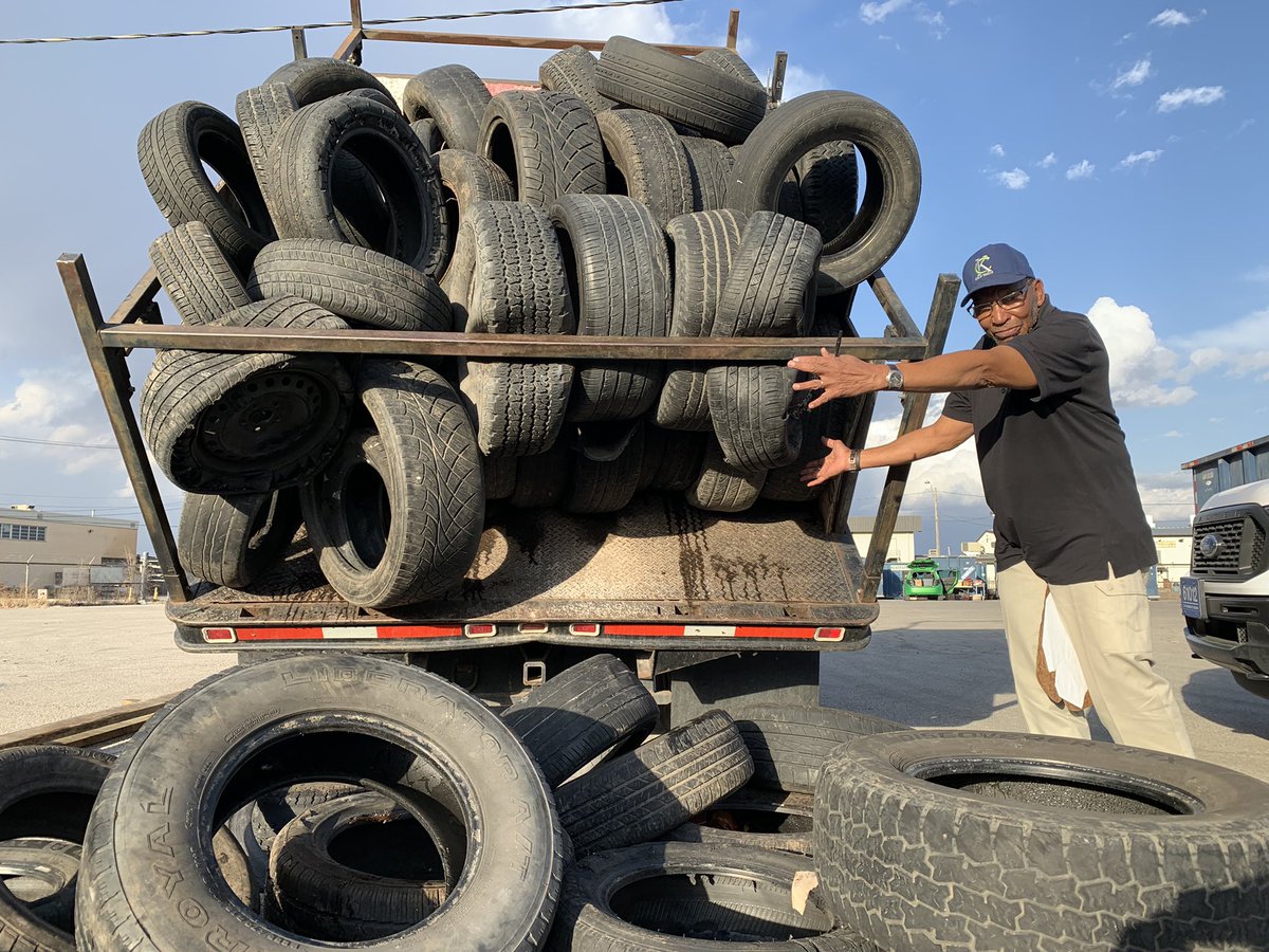 🍩 #TiredOfTires is back! 🍩 Free tire pickup for East KC residents 1st Saturdays!

Call / text / DM addresses (homes not biz) for April 2 pickup! ♻️816-728-8685♻️

Today collected 70 tires ❤️Thanks DJ Sly @ recycling center! kctownhall.com/tires/

<a href="/Robinson4kc/">Melissa Robinson</a> <a href="/QuintonLucasKC/">Mayor Q</a>