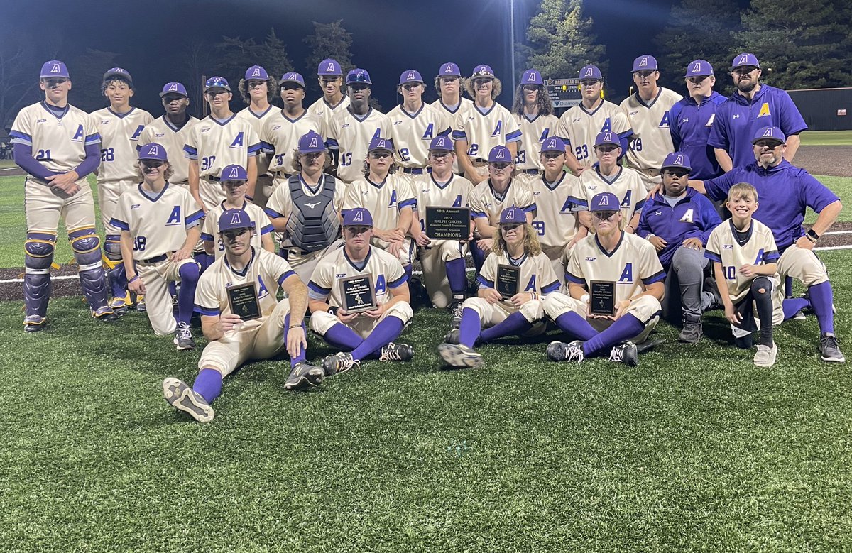 Ashdown HS Baseball (@ashdownhsbsbl) on Twitter photo Ralph Gross Tournament Champs!
Ashdown 4
Nashville 2
<a href="/AlexKeilbach/">Alex Keilbach</a> w/ the W & was 2-4 at the plate
<a href="/JaxonJester/">Jaxon Jester</a> w/ the S and added a 1B at the plate
<a href="/cblanken3/">Caleb Blankenship</a> 2-3 2B
<a href="/walt_jones_/">Walt Jones</a> 2-4 2B RBI
<a href="/DerekHilton7/">Derek Hilton</a> & <a href="/_SpencerPatt/">Spencer Patterson</a> both had RBI singles
Go Panthers! Ralph Gross Tournament Champs!
Ashdown 4
Nashville 2
<a href="/AlexKeilbach/">Alex Keilbach</a> w/ the W & was 2-4 at the plate
<a href="/JaxonJester/">Jaxon Jester</a> w/ the S and added a 1B at the plate
<a href="/cblanken3/">Caleb Blankenship</a> 2-3 2B
<a href="/walt_jones_/">Walt Jones</a> 2-4 2B RBI
<a href="/DerekHilton7/">Derek Hilton</a> & <a href="/_SpencerPatt/">Spencer Patterson</a> both had RBI singles
Go Panthers!