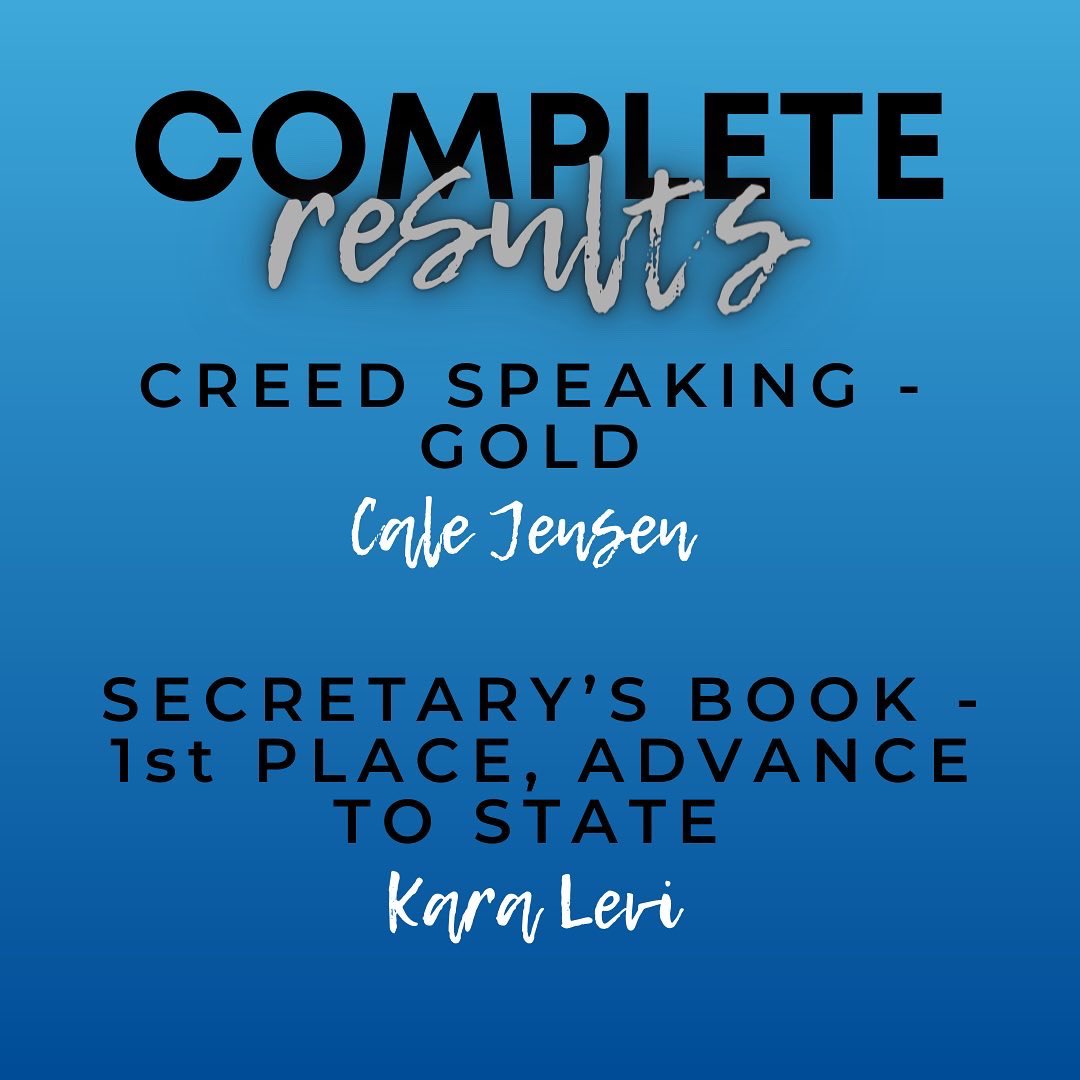 Results from today’s North Central District FFA Convention! #huskyNProud