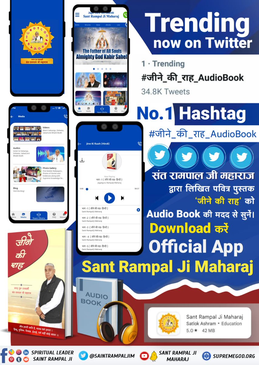 SumitNa78775595's tweet photo. This Sacred Book The Way of Living sheds light on problems that mankind faces, such as intoxication, adultery, corruption, greed, and how to quit these once and for all.

#जीने_की_राह_AudioBook https://t.co/cfdkprpdlw