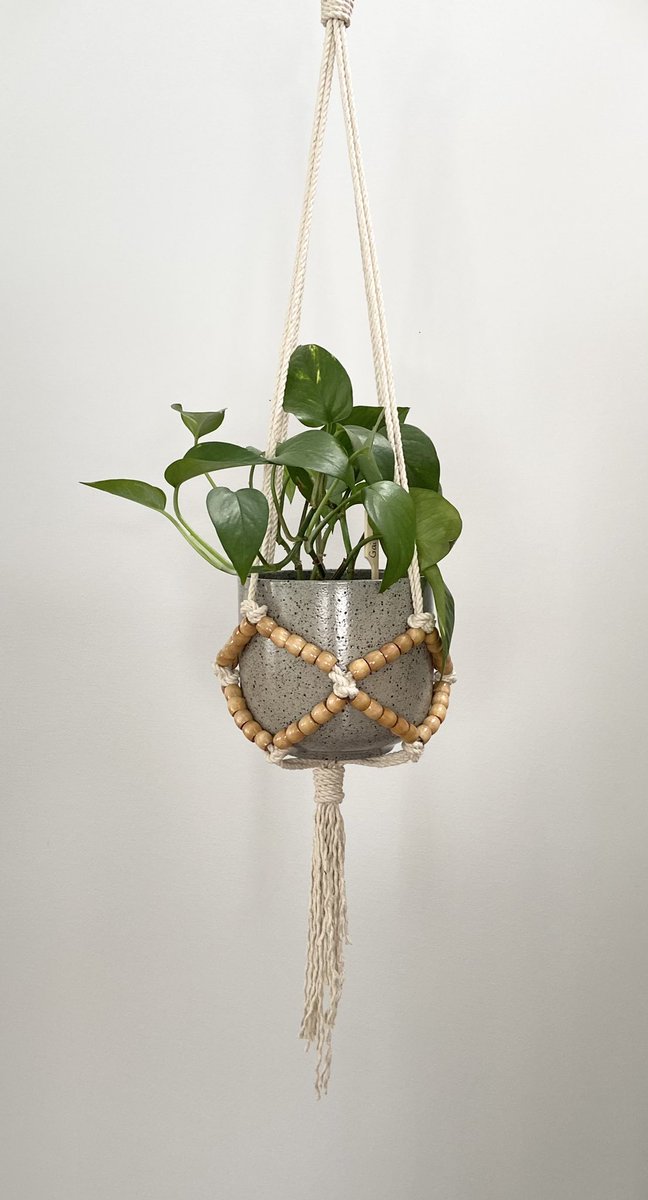 CaryneNak's tweet photo. I’ve been busy! #macrame #planthanger #plants https://t.co/CXOHIknHug