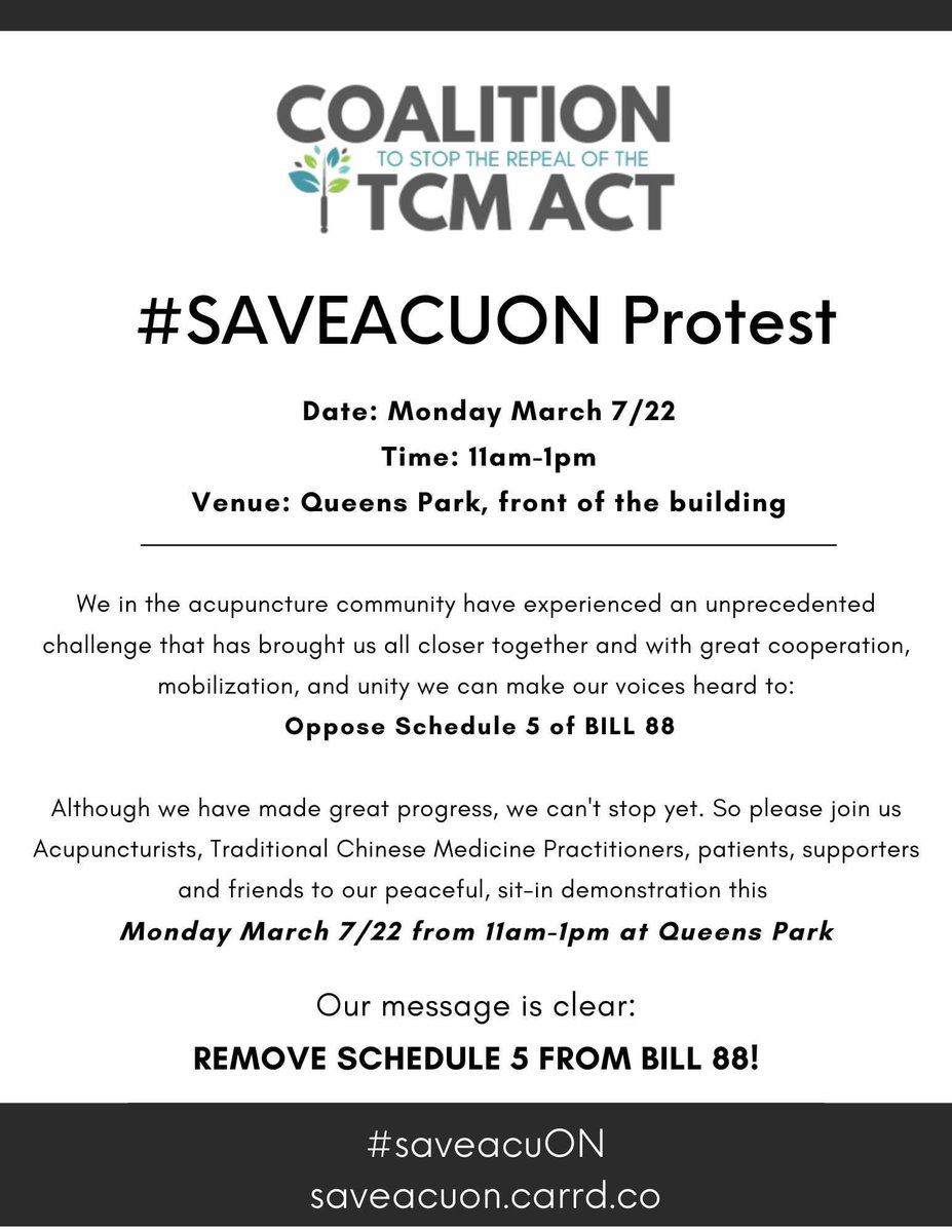 duo_rei's tweet photo. Please help spread the word and come support our protest on Monday if you can! 🙏💪🔥 #saveacuON https://t.co/xNtU1beboS