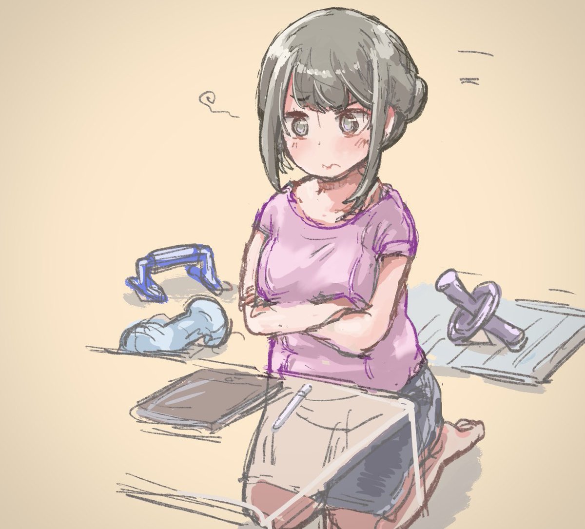 「お絵描きとエクササイズの両立とは 」|こーわのイラスト