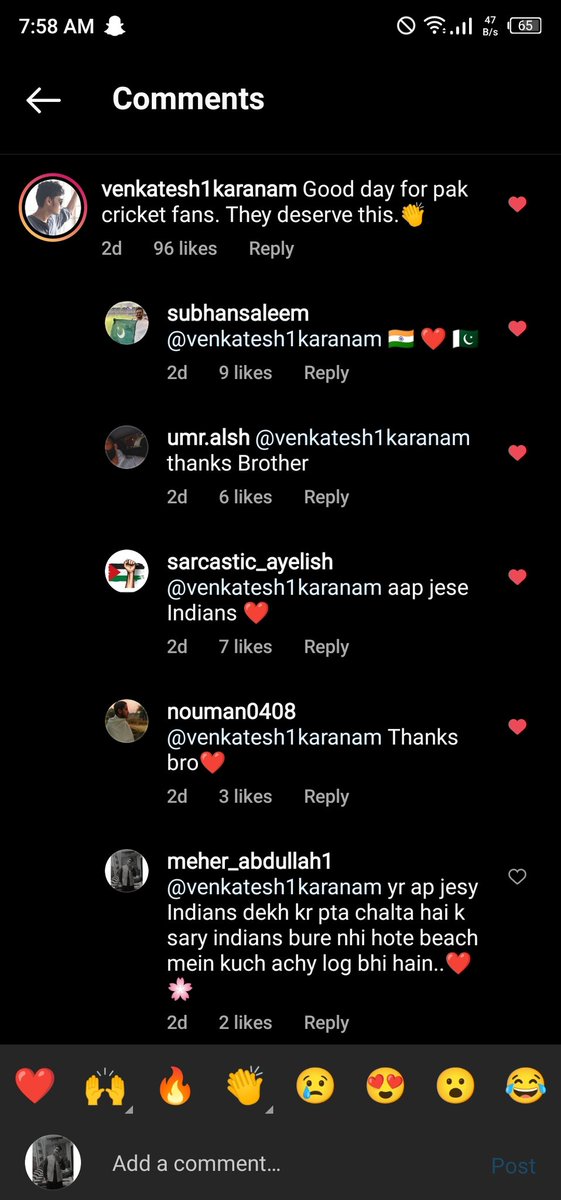 Meher_Abdullah5's tweet photo. @biraja37 @davidwarner31 Phele mujhe lgta tha k sab indians bure hai per nhi beach mein bht sy achy log bhi hain they are those who don't add politics in Cricket!! 🙌❤️ https://t.co/q3kcobdpfy