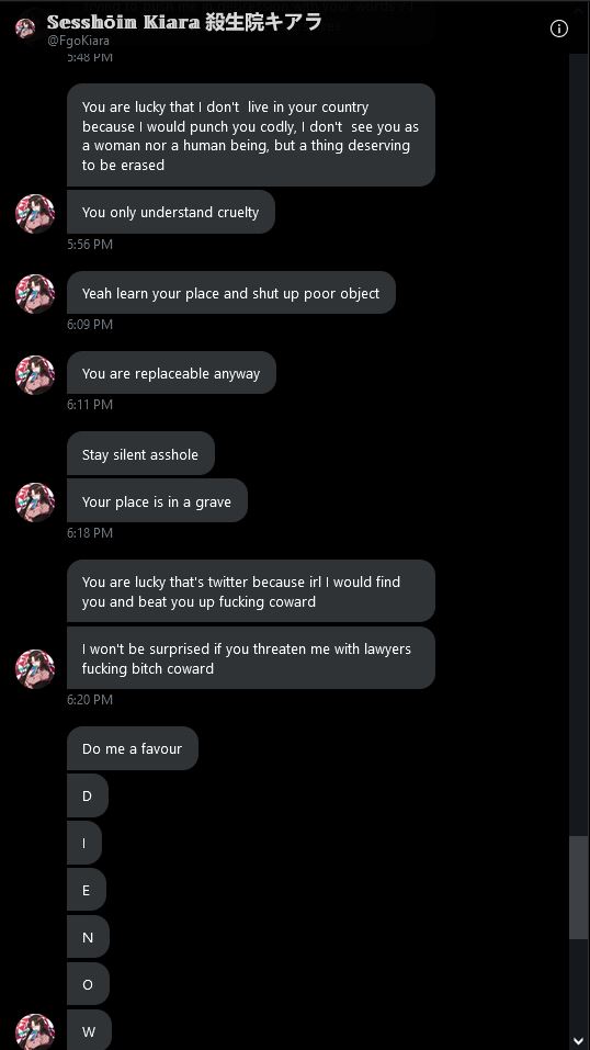 WARNING: EXTREME RUDENESS
This person is so rude and disrespectful, not only he called me by names, treat all women like his toy he also threaten me and send d.e.a.t.h threat to me. I dont want to talk with a toxic person so I just want to warn everybody to stay away from him https://t.co/APBdURU62c