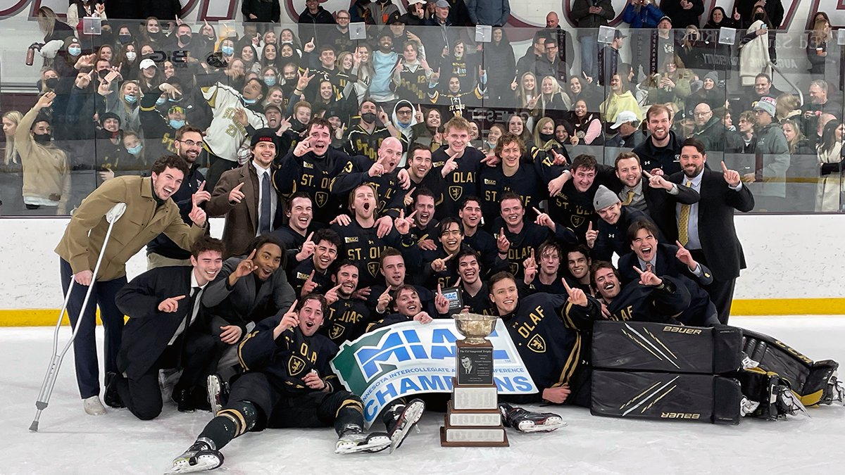 St. Olaf wins #MIAC Men's Hockey Playoff championship #d3hockey bit.ly/3J28lhb