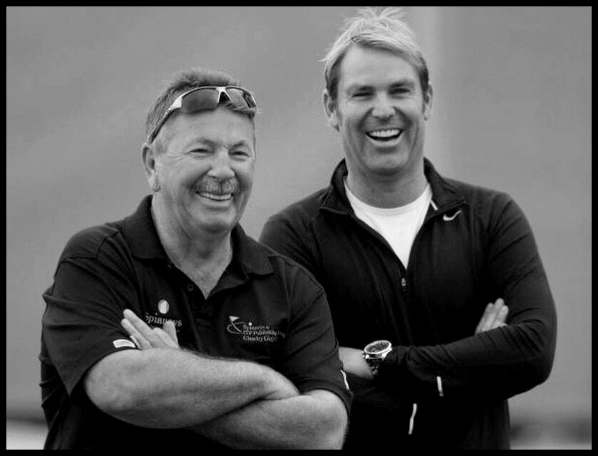 So it turns out I did photograph them together at Old Trafford in 2013. #RIPRodMarsh #RIPShaneWarne