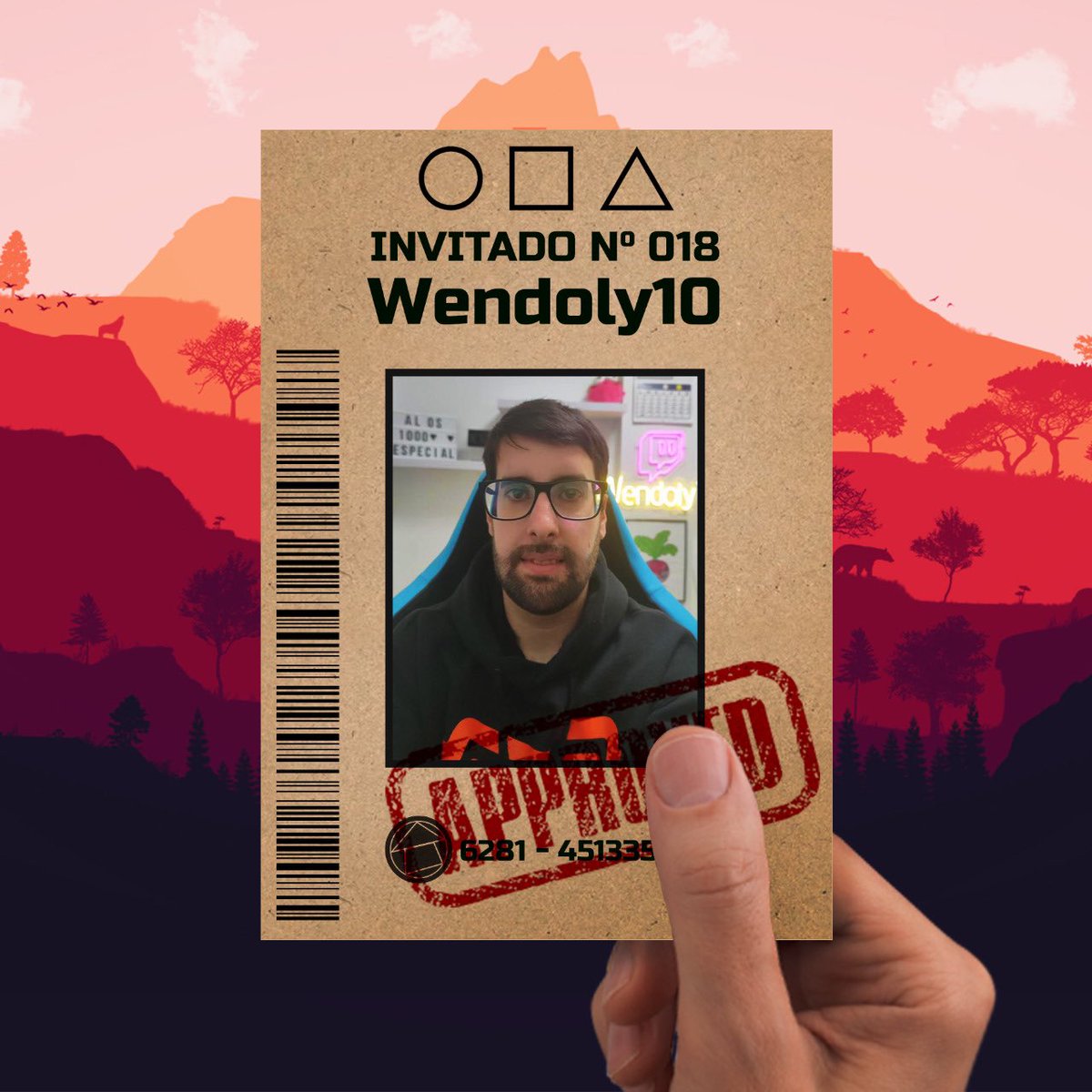 Tenemos el placer de presentar al jugador N° 018 <a href="/Wendolytv10/">Wendoly10</a> 

Bienvenido al juego ◯ ▢ △ . 

#EstoNoesunJuego #Rust #SquidGame