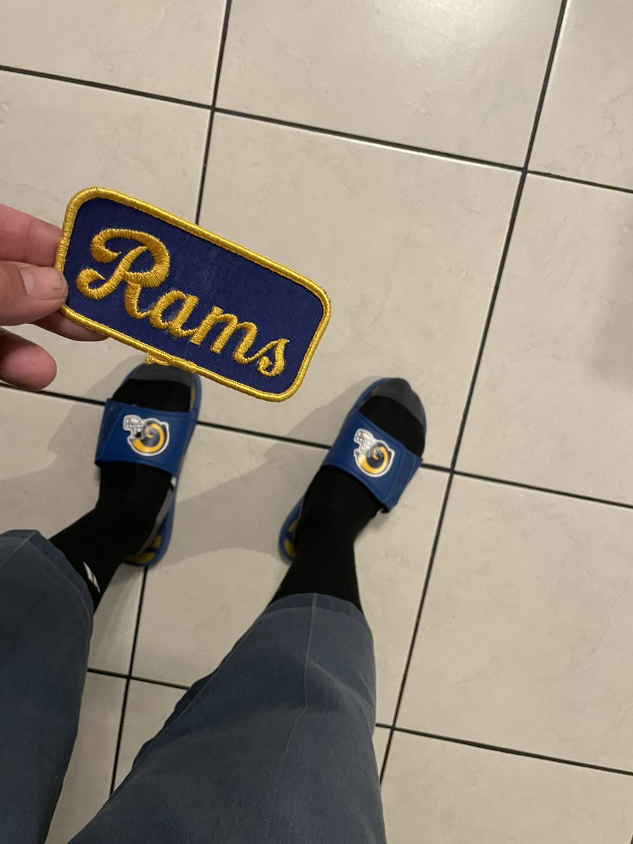 pvidal11racer's tweet photo. My baby girl @jayylinnee got me this old school @RamsNFL patch #SheDaBest #GirlDad https://t.co/u3gGl81Qve