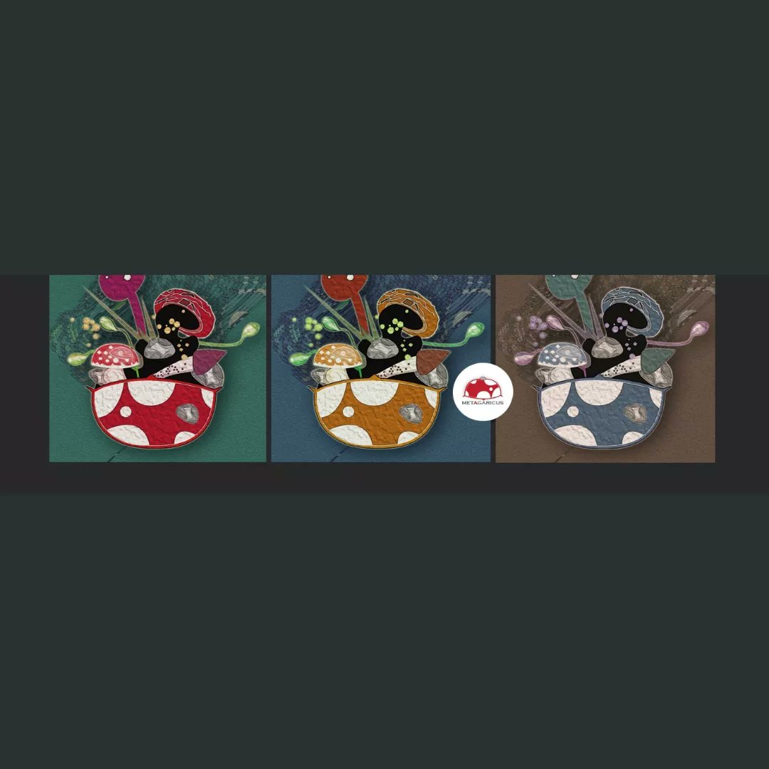 mingmushi's tweet photo. POKEBOWL METAGARICUS feed in the Metaverse.  Scrumptious mushrooms to kill or nourish data visitors. https://t.co/Gcfg2sv6tb #nfts #cryptocurrency #ethpolygon #newtothisbandwagon
https://t.co/lTpzaS0CkH https://t.co/uzHdYK48in