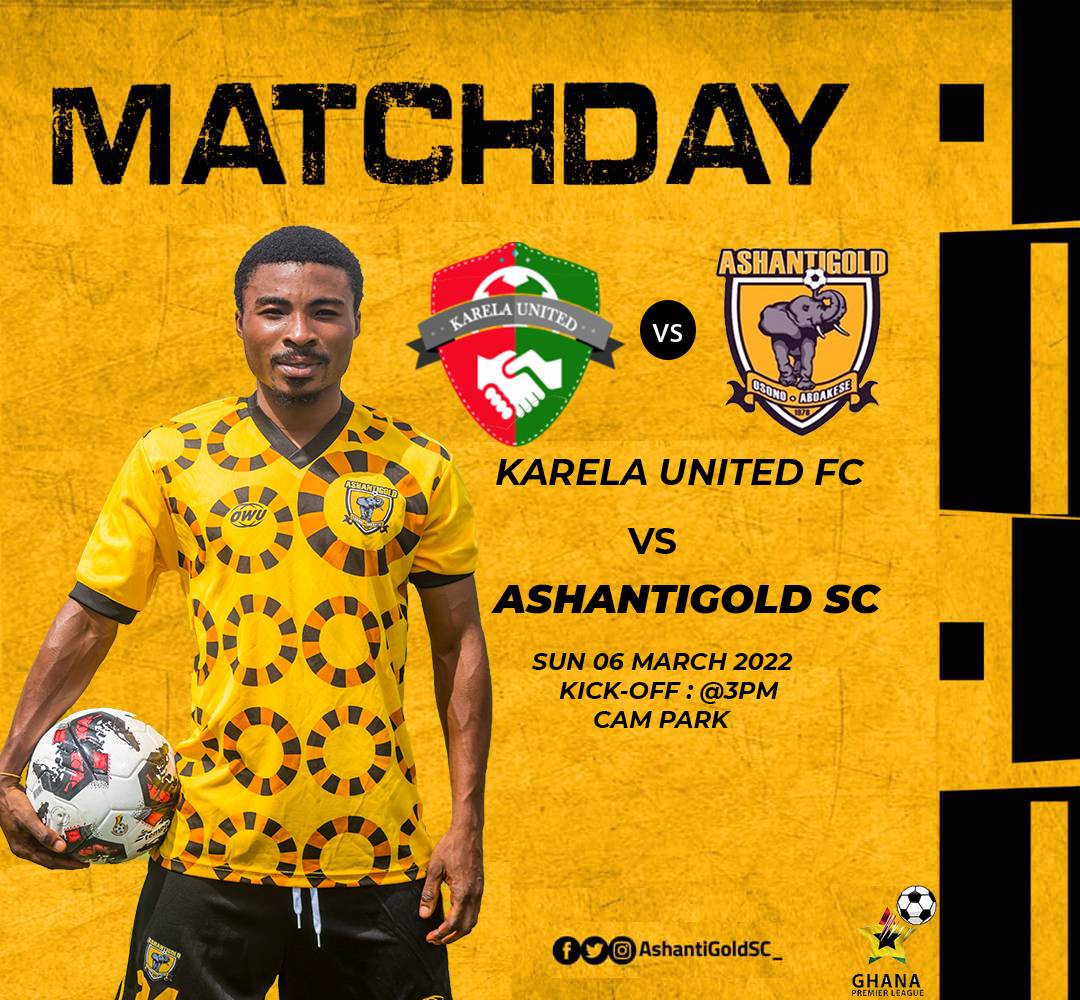 AshantiGoldSC_'s tweet photo. 𝙈𝙖𝙩𝙘𝙝𝙙𝙖𝙮 𝙢𝙤𝙤𝙙 😁

🆚 Karela United
🏆 Ghana Premier League
🕑 Kick-off: 3pm 
🏟 Cam Park

#GPLmd19     #KARASH
#MINERS🖤💛
#OsonoAboakesee🐘 https://t.co/E3XLFJ3D3k