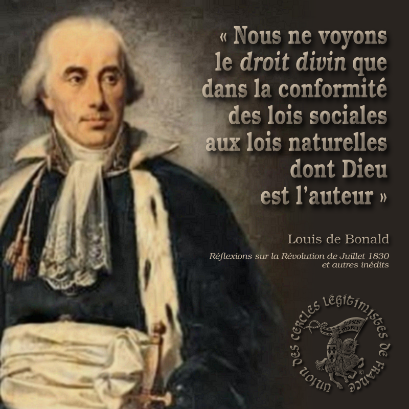 ViveleroySite's tweet photo. « Nous ne voyons le droit divin que dans la conformité aux lois sociales aux lois naturelles dont Dieu est l'auteur . »  #Bonald

#DieuEtLeRoy  #DroitDivin 

https://t.co/I6Wp3Tt9DR https://t.co/tUazTGwb1O
