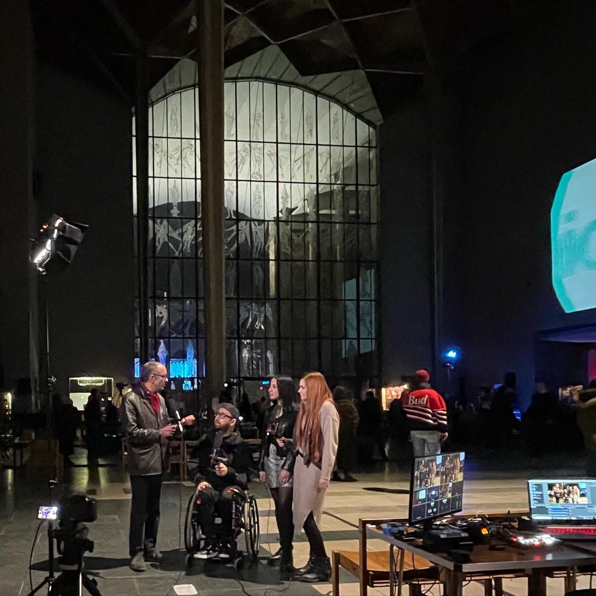 BritishMusic_'s tweet photo. Following an intense week of workshops, talks and mentoring sessions hosted by @SensoriaFest, #FAMLAB UK & international participants presented short scores they’d composed for archive film @deliaphonic in Coventry Cathedral. Wonderful to see such collaborative approaches too! https://t.co/4p9Tx12xjN