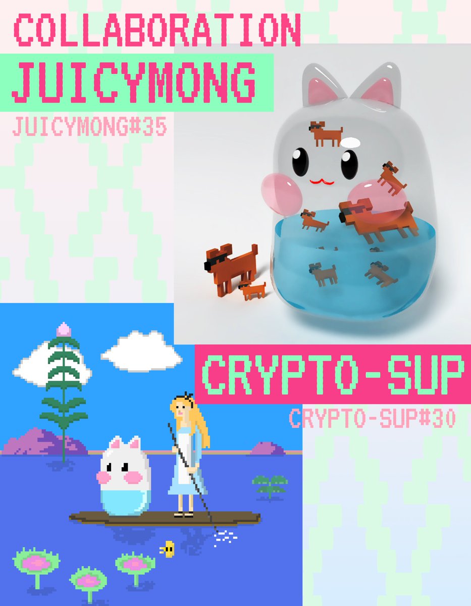 🥳Crypto-Sup The first Collaboration 
with Juicymong Artist <a href="/YukheeNFT/">YukheeNFT 😻</a> 🥳

Juicymong#35 Crypto-Sup
opensea.io/collection/jui……
Crypto-Sup #30
opensea.io/collection/cry……

#OpenSeaNFT #OpenSea <a href="/opensea/">OpenSea</a> 
#NFT #NFTs #NFTCollectors #NFTCommunity 
#NFTArt #NFTCollectibles #NFTCollection