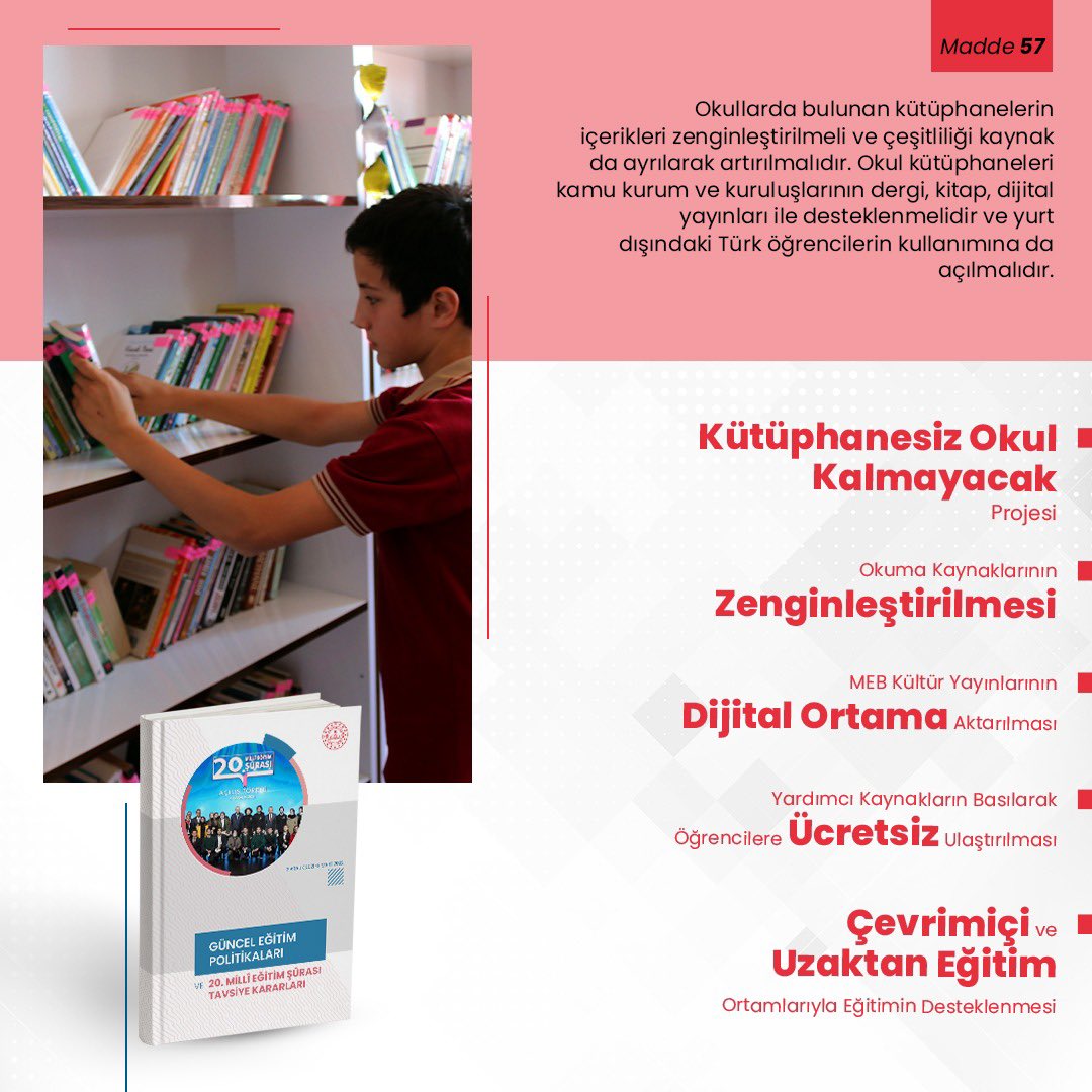 tcmeb's tweet photo. Güncel Eğitim Politikaları ve 20. Millî Eğitim Şûrası

📍Temel eğitimde fırsat eşitliği
📍Öğretmenlerin mesleki gelişimi
📍Mesleki eğitimin güçlendirilmesi 

#EğitimdeOrtakAkıl https://t.co/aEOcp2bDQ2