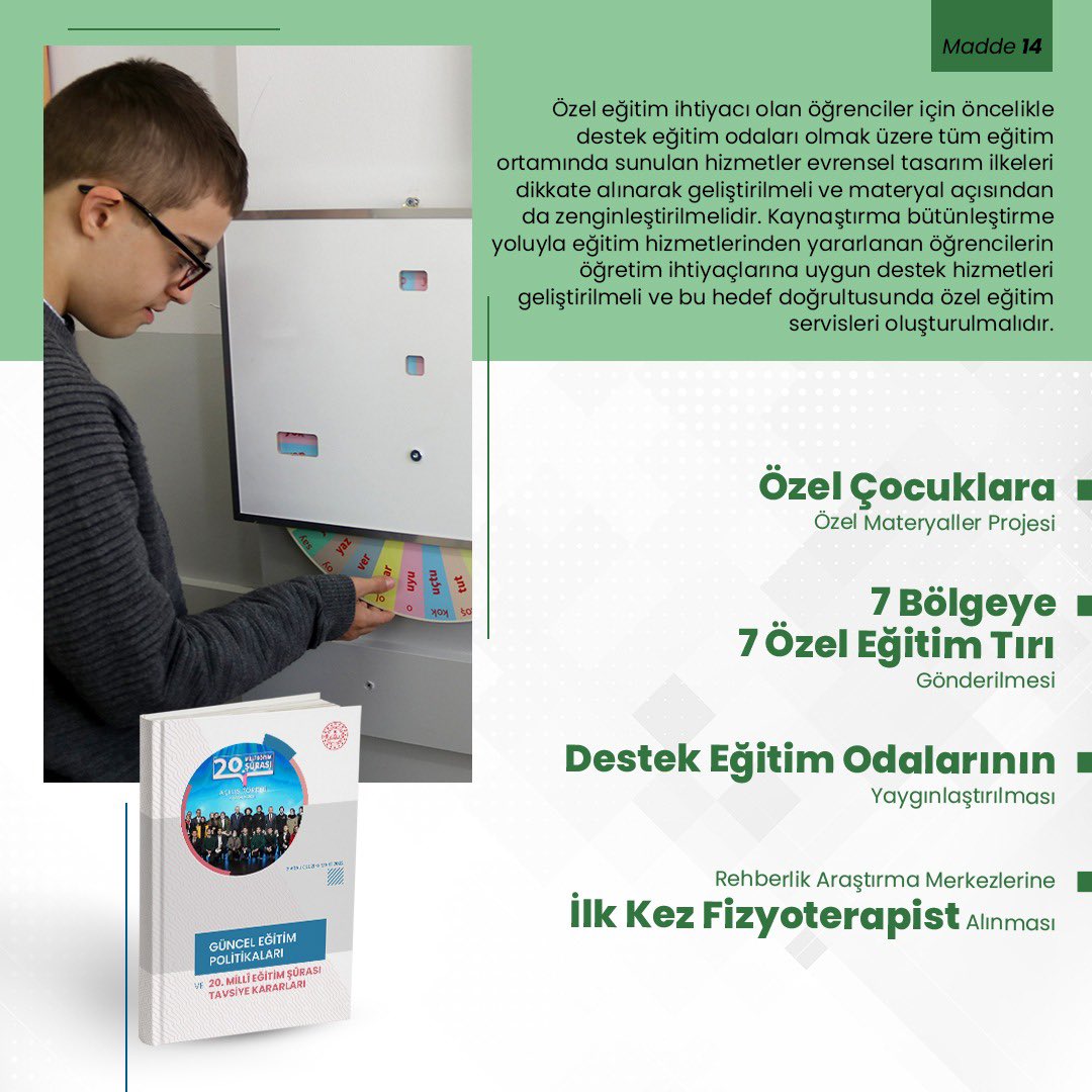 tcmeb's tweet photo. Güncel Eğitim Politikaları ve 20. Millî Eğitim Şûrası

📍Temel eğitimde fırsat eşitliği
📍Öğretmenlerin mesleki gelişimi
📍Mesleki eğitimin güçlendirilmesi 

#EğitimdeOrtakAkıl https://t.co/aEOcp2bDQ2