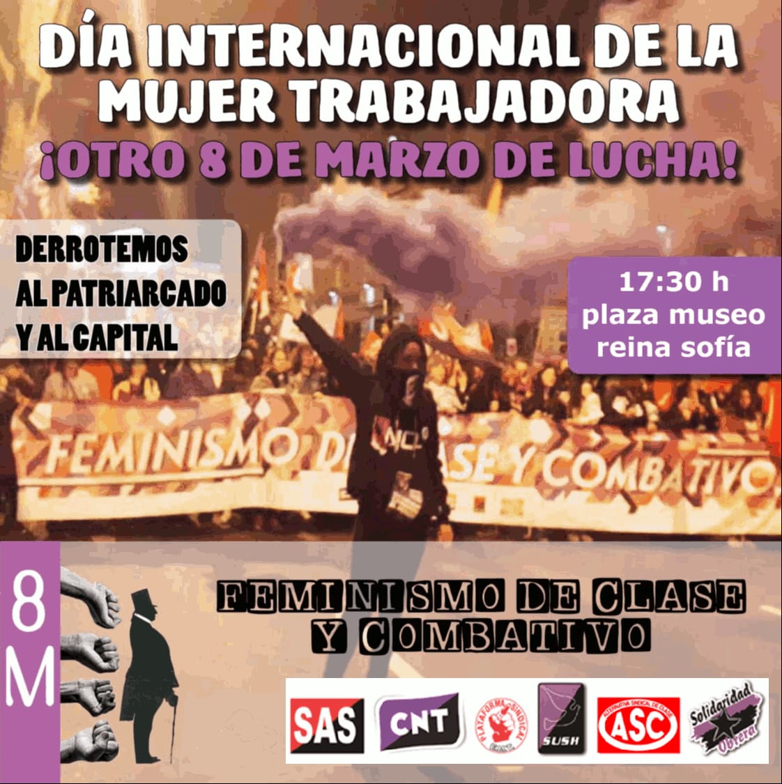 CombativoBloque's tweet photo. BLOQUE FEMINISTA DE CLASE Y COMBATIVO 8 MARZO 2022: ‼️OTRO 8 DE MARZO DE LUCHA!‼️ Derrotamos al patriarcado y al capital.
https://t.co/I7a0buieAo https://t.co/Ih11HdoNV9
