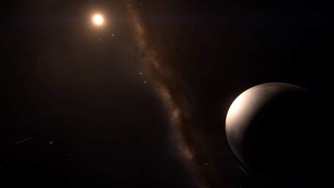 paulvernon's tweet photo. I took this screenshot five years ago today. The views in #EliteDangerous never get old! It does remind me of just how small we really are. We're all just space dust. In times like this, people should remember that. https://t.co/AdnDfYBvlv