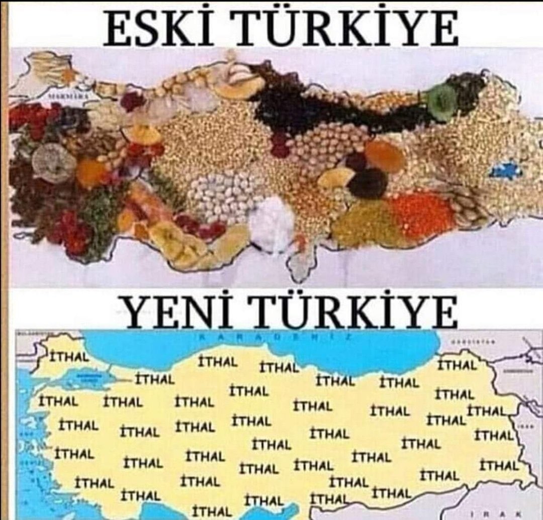 Şimdide bu fotoğraf moda…
Türkiye kendine yetiyormuşmuş, siz bunla ancak kendinizi kandırırsınız halka “açsanız B.K yiyin” diyenleride biliyoruz daha düne kadar çiftçiyim demeye utanan ilk fırsatta şehir hayatına kaçmaya çalışan toplum bugün tarım sevdalısı olmuş 👏👏👏
#Kıtlık