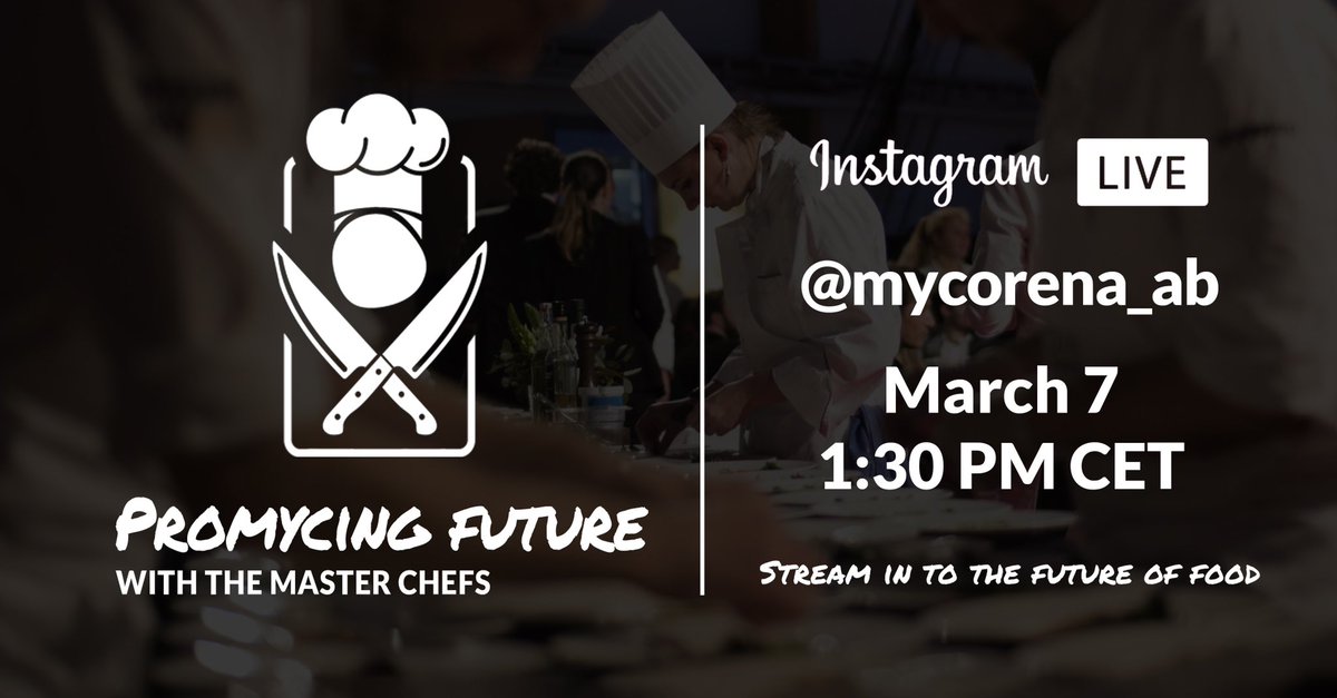 Mycorena_AB's tweet photo. #promycingfuture with six master chefs✨
Join us together with Sweden’s most prominent top chefs as they combine the revolutionary Promyc with their expertise where they will create a taste of the future🙌🏻
Stay tuned for our live stream!👏🏻
@SweFoodTech #mycorena #promyc https://t.co/FuzaLbBqtn