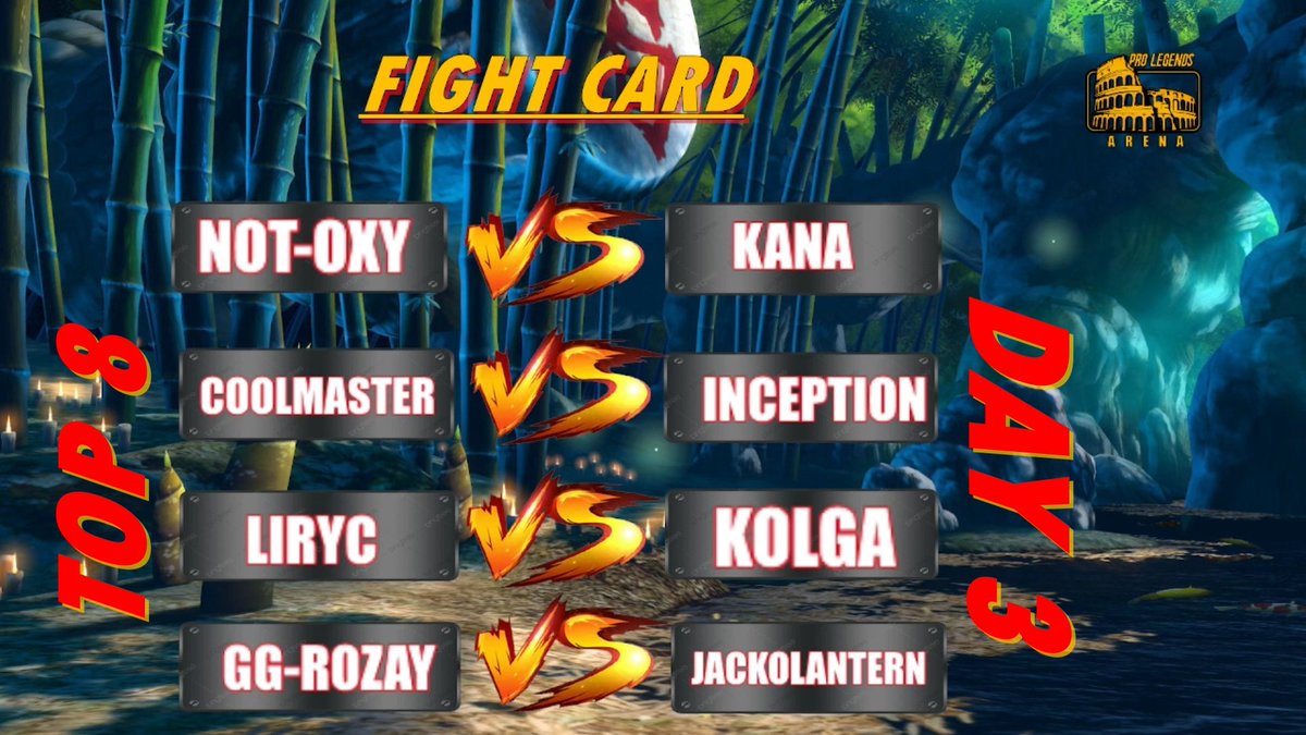 the paradigm of the Top 8 invitational is now complete as Sunday will decide the closing of the Pro Legends® League Event.

matcherino.com/tournaments/64…
RTs appreciated

<a href="/PlayaproG/">THE PLAYAPRO SHOW</a> <a href="/RelaxNBlaze/">PLS RelaxNBlaze</a> <a href="/MsDolo91/">PLS Tulababy</a> <a href="/Bleujay888/">Bleujay888- 585FighterZ</a> <a href="/cyprus1891/">PLS King</a> <a href="/DBFGenerator/">DBZ Fusion Generator</a> 
#DBFZ