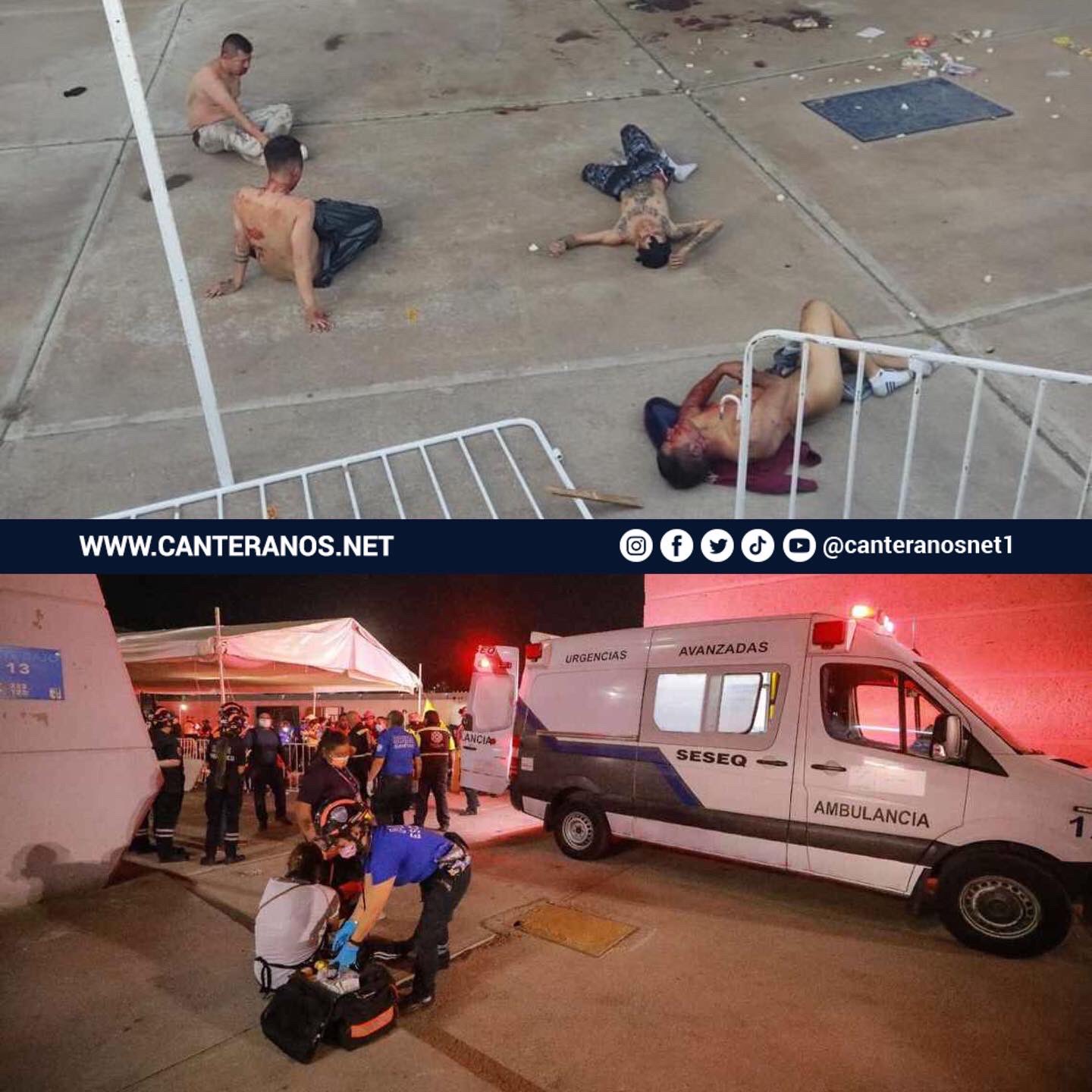 Así se mataron los aficionados del Querétaro y El Atlas en el Estadio