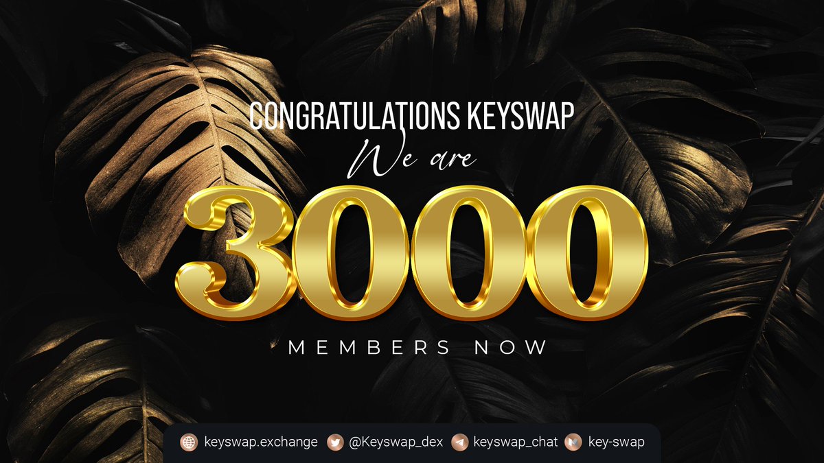 keyswap_dex's tweet photo. Keyswap members are increasing quickly. Now we are more than 3000 members and numbers are going up so rapidly. Get ready for it's presale on 15/03/22 on Pinksale @pinkecosystem https://t.co/cm1Ucuoonl