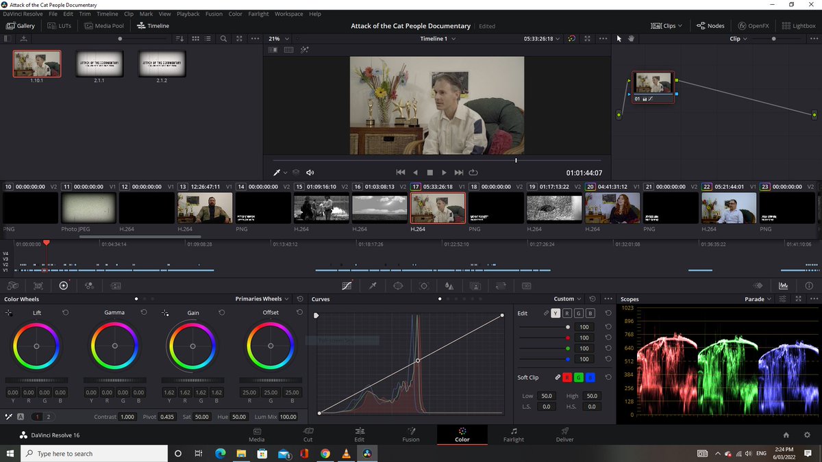 blackcatfilmpr2's tweet photo. Back post editing the colours on Attack of the Cat People Documentary here.
#PostProduction #Editing #ColourWheel #Colour #DaVinciResolved #AttackoftheCatPeople #Documentaries https://t.co/N4GlHmGn52