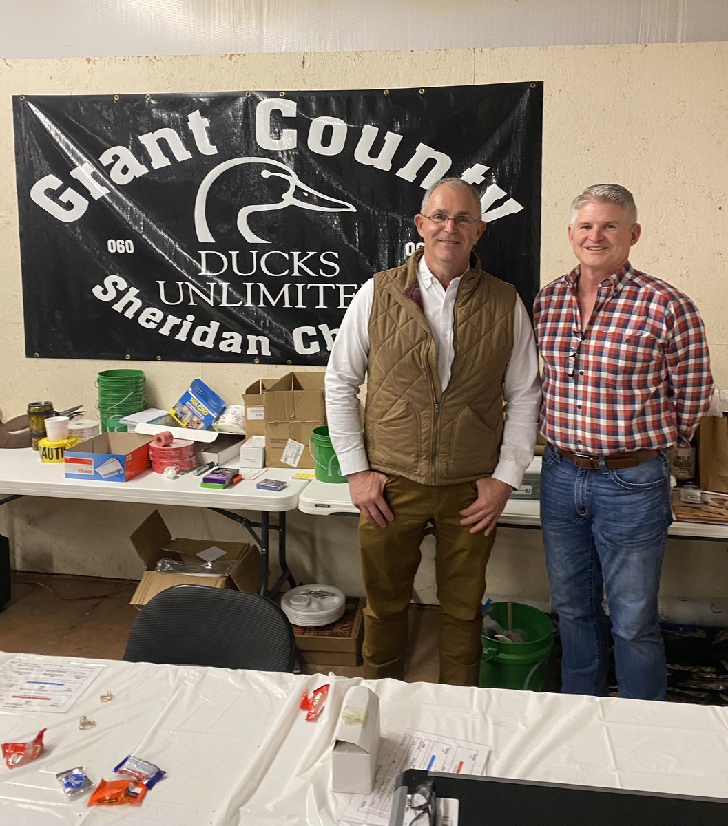 StoneforAR's tweet photo. I had a big time at Grant county Ducks Unlimited banquet tonight. It was good to see fellow Republican, David Workman, candidate for State Representative District 92 there too. https://t.co/8ZGE0xPGdM