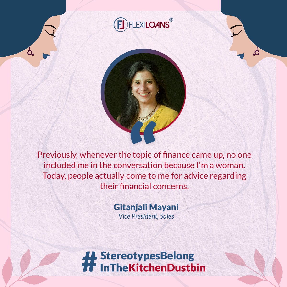 flexiloansin's tweet photo. Meet Gitanjali Mayani, our Vice President of Sales who tells us why #StereotypesBelongInTheKitchenDustbin

#flexiloans #quickloans #smeloans #easyloans #taxbenefits #businessloans #unsecuredbusinessloans #payday #entrepreneur https://t.co/j1hhoLVSzT