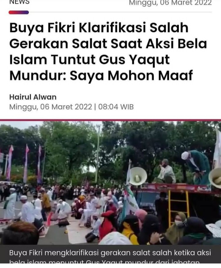 Bisa jadi salah gerakan itu, pertanda kegiatan itu tak diridhoi🤣😀