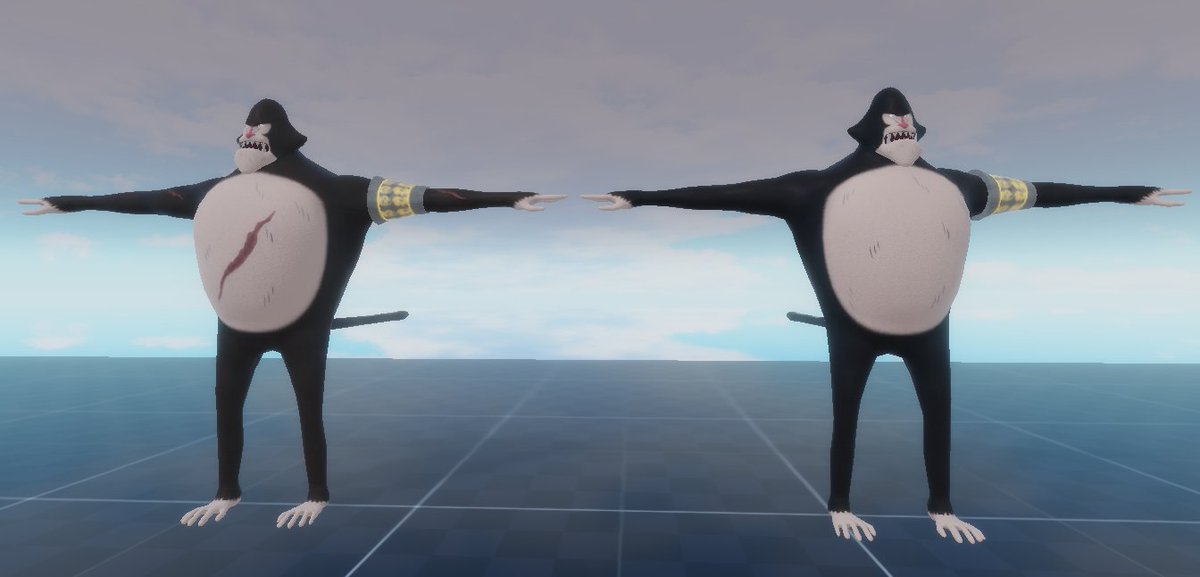 Humandrills from One Piece, love how the back of the model stretches, feels like the model actually has realistic lats from the back.
#Roblox #RobloxDev #ONEPIECE