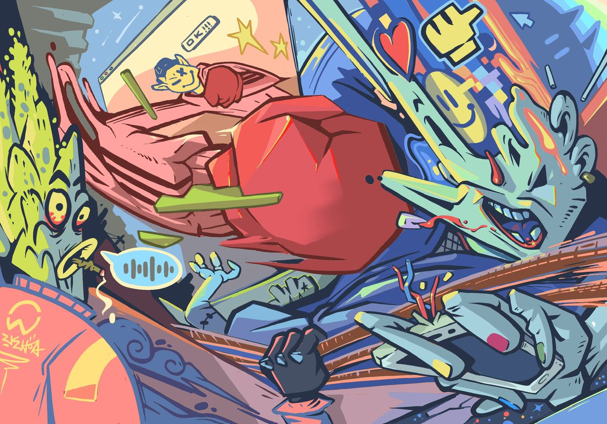 Giao lộ ngàn sao 
// Stary Intersection 
————————————
#zkhoa #kama #zk 
#hashgraf
#wo #zum
————————————
.
.
.
#art #artist #acid #cartoon #comic #2d #digitalart #painting #Contemporary #graffiti #streetart #museum #ContemporaryArt #2dart #nft #nfts #NFTProject #Metaverse