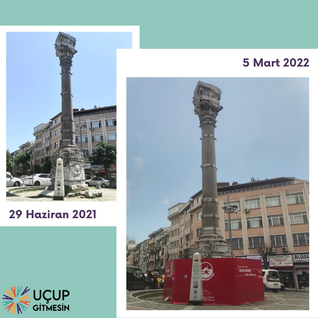 ucupgitmesin's tweet photo. Bugün sizlerle mutlu bir haber paylaşmak isteriz!
Fatih Belediyesi Kültürel Miras Koruma Müdürlüğü tarafından Kıztaşı için gerekli bakım onarım çalışmaları başlatıldı🥳Öncesi-Sonrası fotoğraflarını paylaşmak için sabırsızlanıyoruz! @MirasFatih https://t.co/u9mFZDGRKW