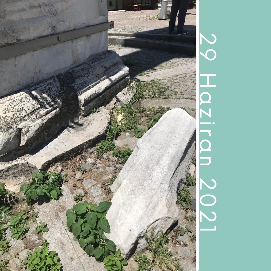 ucupgitmesin's tweet photo. 455 yılında İmparator Markianos anısına kentin valisi Tatianus tarafından diktirilen anıtın bakım onarım çalışmalarının yapılması için oldukça uzun bir süre yazı, başvuru ve  dilekçe işlemlerini yürüttük.🤓 https://t.co/uSVLHOKSv1