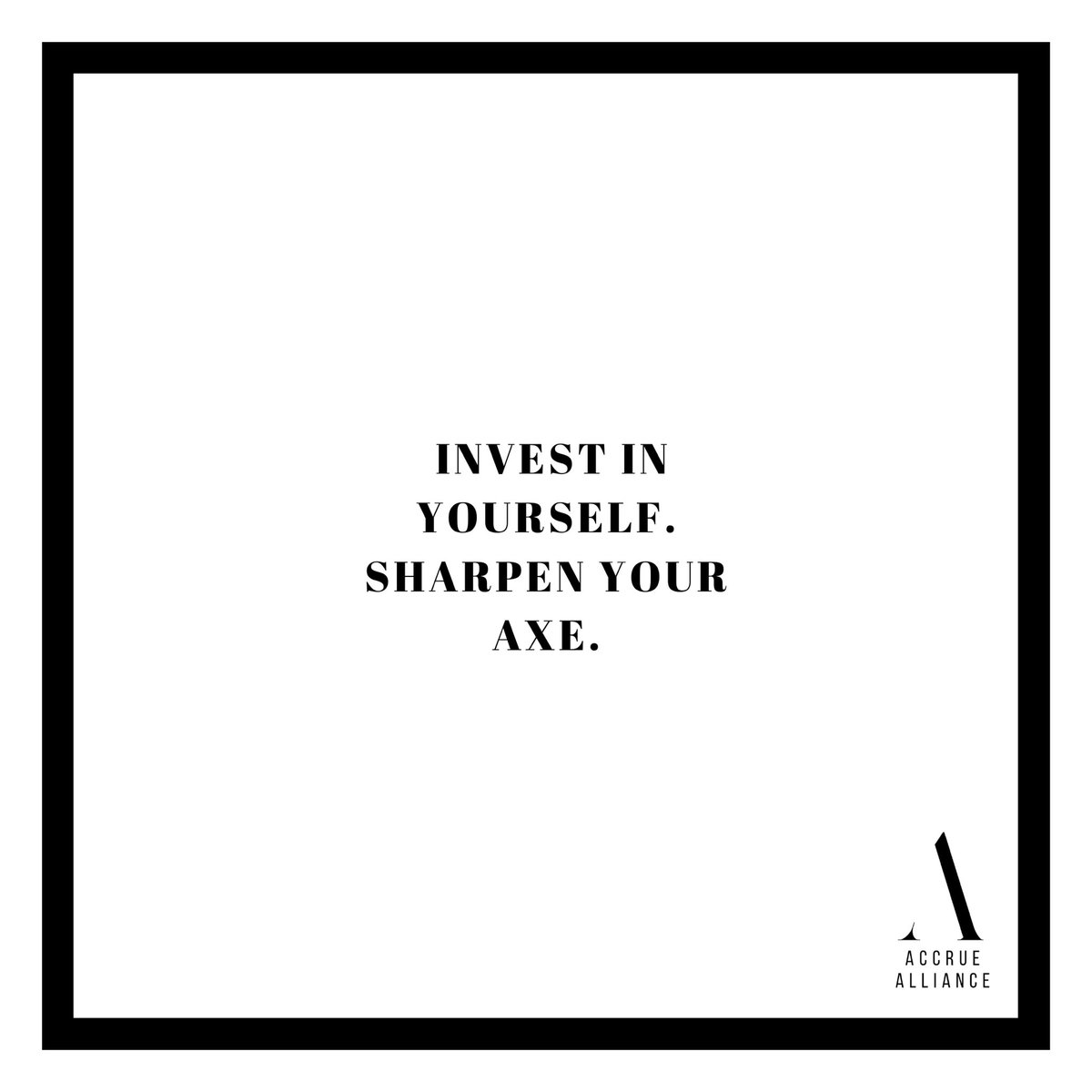 AccrueAlliance's tweet photo. You are the best investment you can make! 
Put yourself first 🙌🏼
#Investments https://t.co/glERmU3vSF