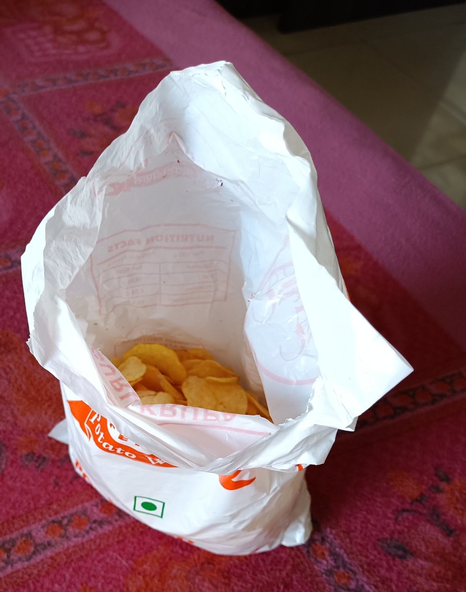 #climatechange A classic example, this image showcases colossal misuse of non-biodegradable packaging that aids global warming and increases carbon footprint. The food content is little less than half the volume of packing material. Should such acts not be penalised?