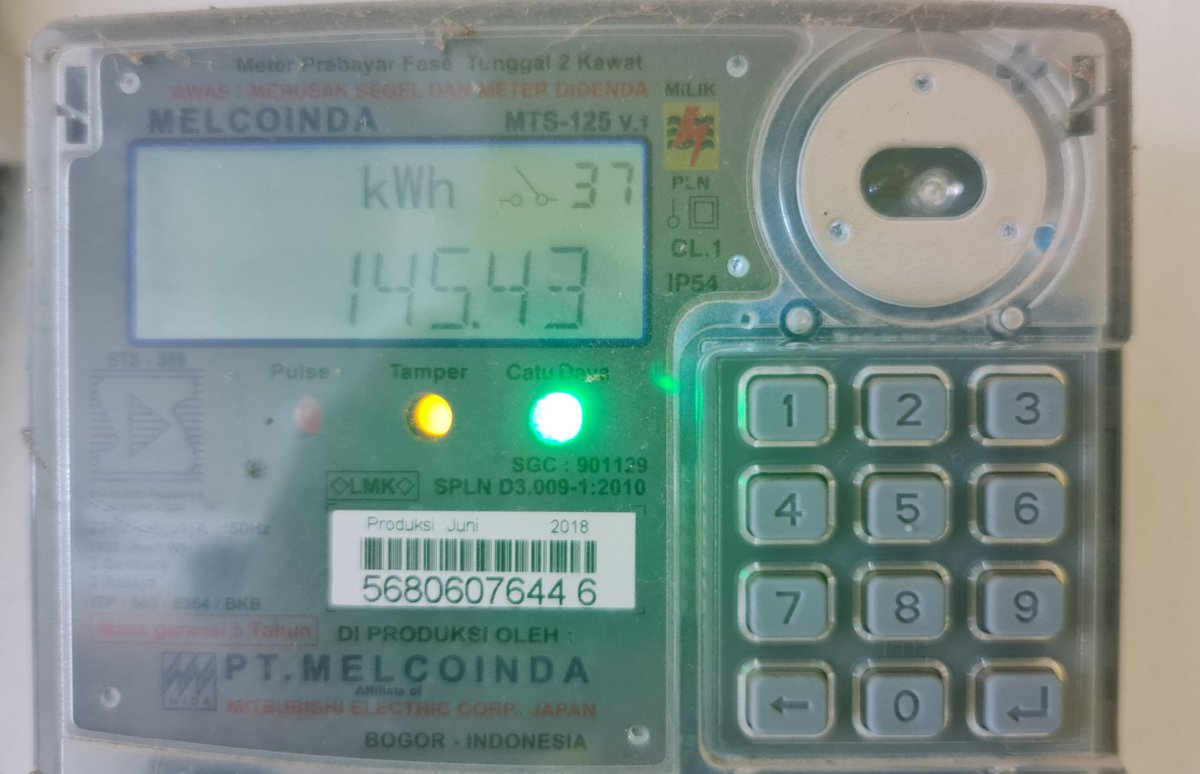TAgus_Sp's tweet photo. @pln_123 : Laporan Gangguan (Abnormal) alat KWH-Meter Perumahan Grand Lucky Blok R/12A Jl. Pawarengan Raya - Dawuan Tengah, Cikampek Karawang - kode pos 41373 https://t.co/KCqmDVZEVh
