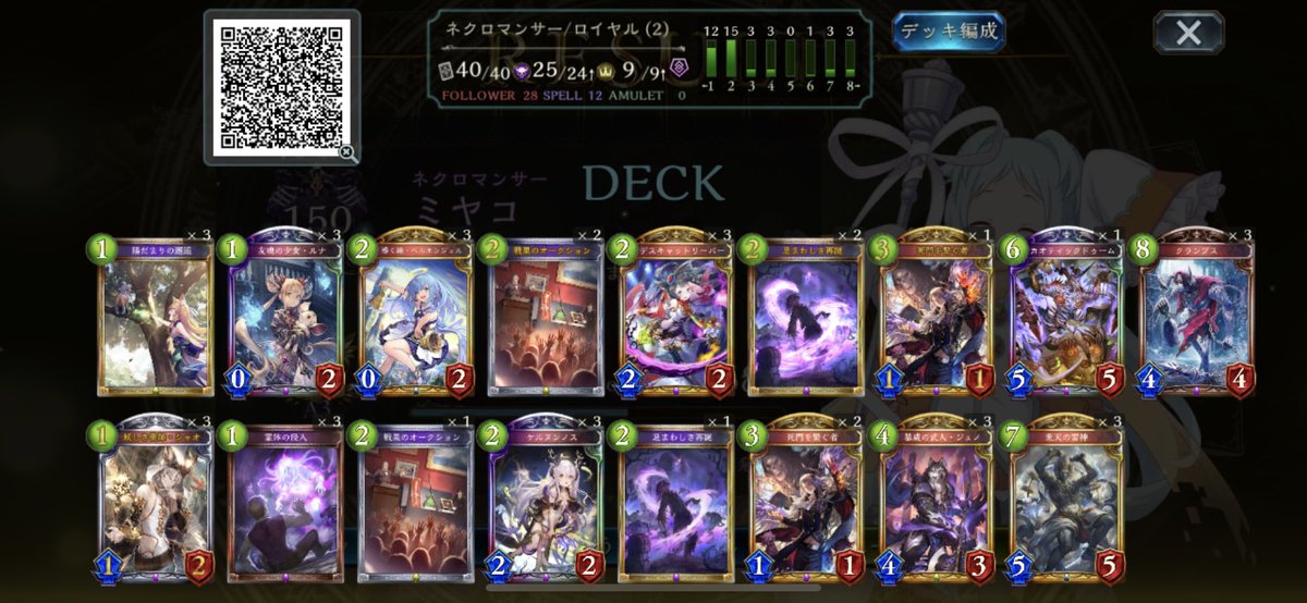 十禍闘争 クロスオーバー ネクロマンサー シャドウバース連勝まとめ