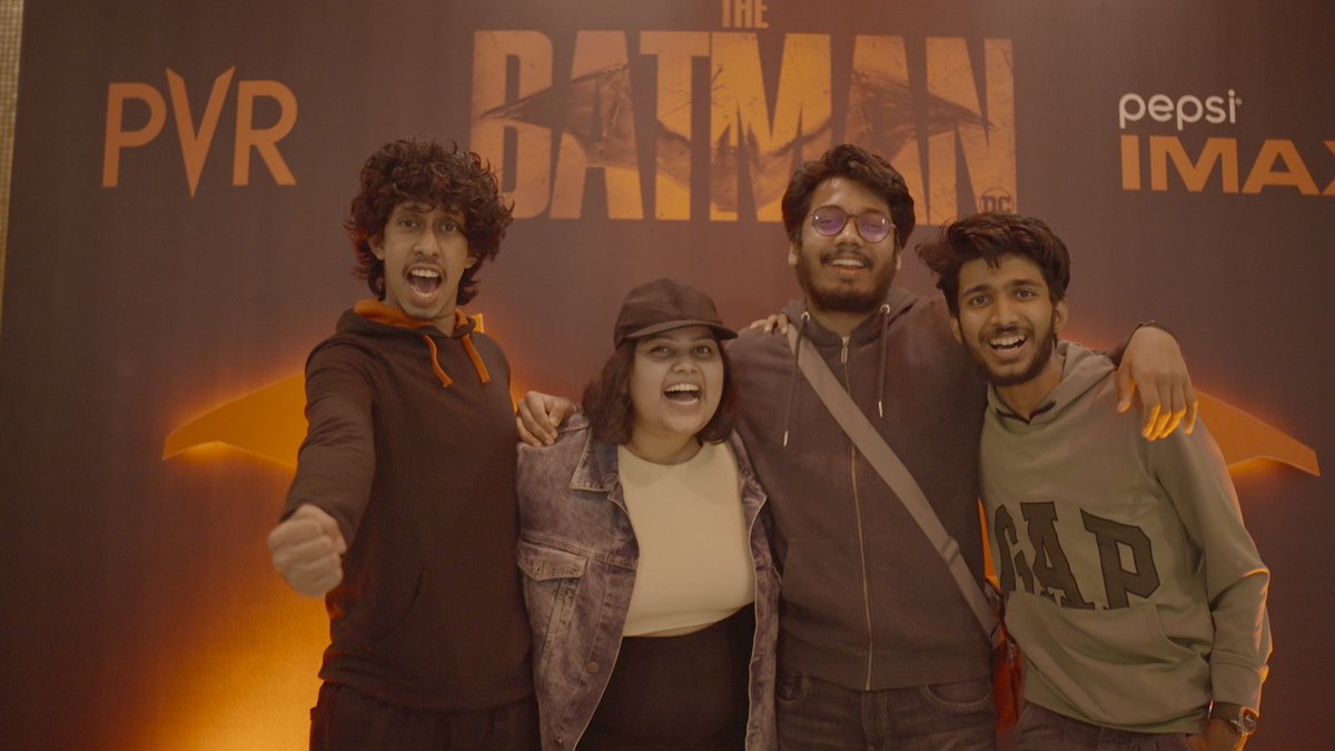 _PVRCinemas's tweet photo. The BATMAN At PVR  🔥
Fans came forward to join the all new caped crusader on his journey! 

Have you watched The Batman yet? Book your tickets now! https://t.co/RF1KbJgDvn

#Thebatmanevent #thebatman #batmanfans #PVR #batmanatpvr #fanfirstscreening #robertpattinson #zoeykravitz https://t.co/QiUFZY7JbS