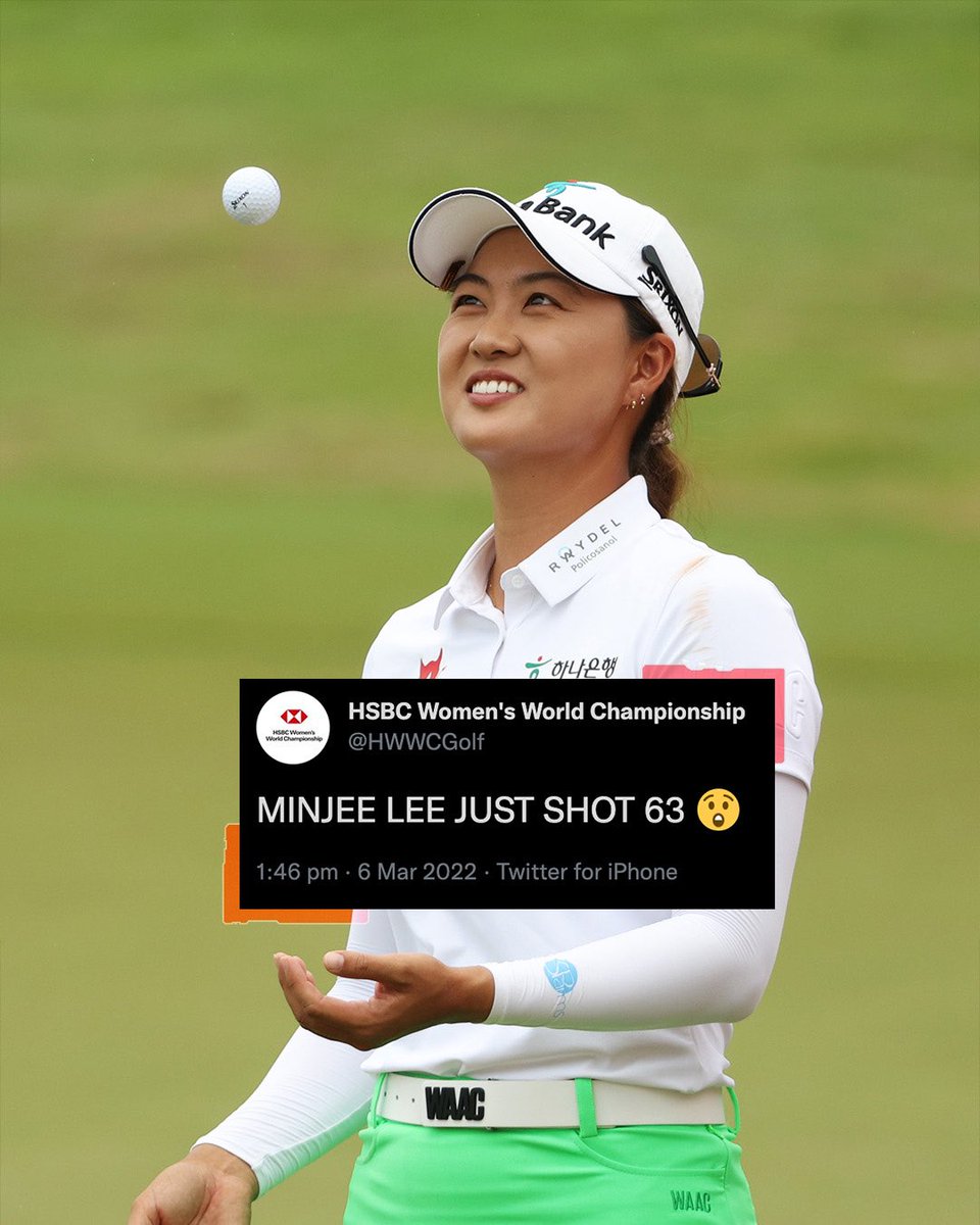 HWWCGolf's tweet photo. Take a bow @MinJeeGolf 👏

#HWWCGolf @LPGA https://t.co/9MDLlnin1m