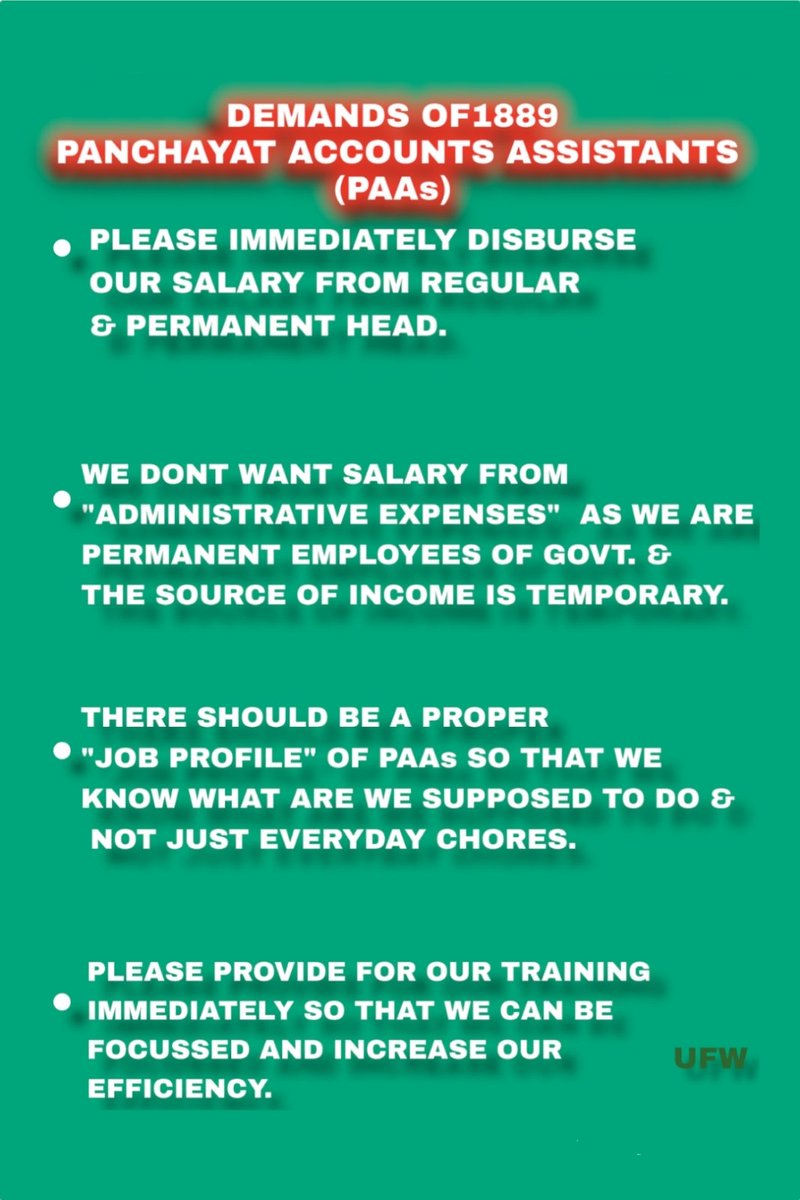 SalmanBukhari01's tweet photo. The Panchayat Accountant Assistants have been desperately appealing to the government for their genuine demands but nobody seems to be bothered to hear them out. I appeal @OfficeOfLGJandK @AmitShah @PMOIndia to immediately release their salaries and fulfill their demands. https://t.co/cx7PTNhORJ