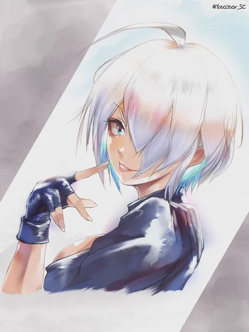 アンヘルさん誕生だってらしいので再掲だにゃ～。
#格ゲーキャラ描こうぜ #KOFXV
#アンヘル生誕祭 