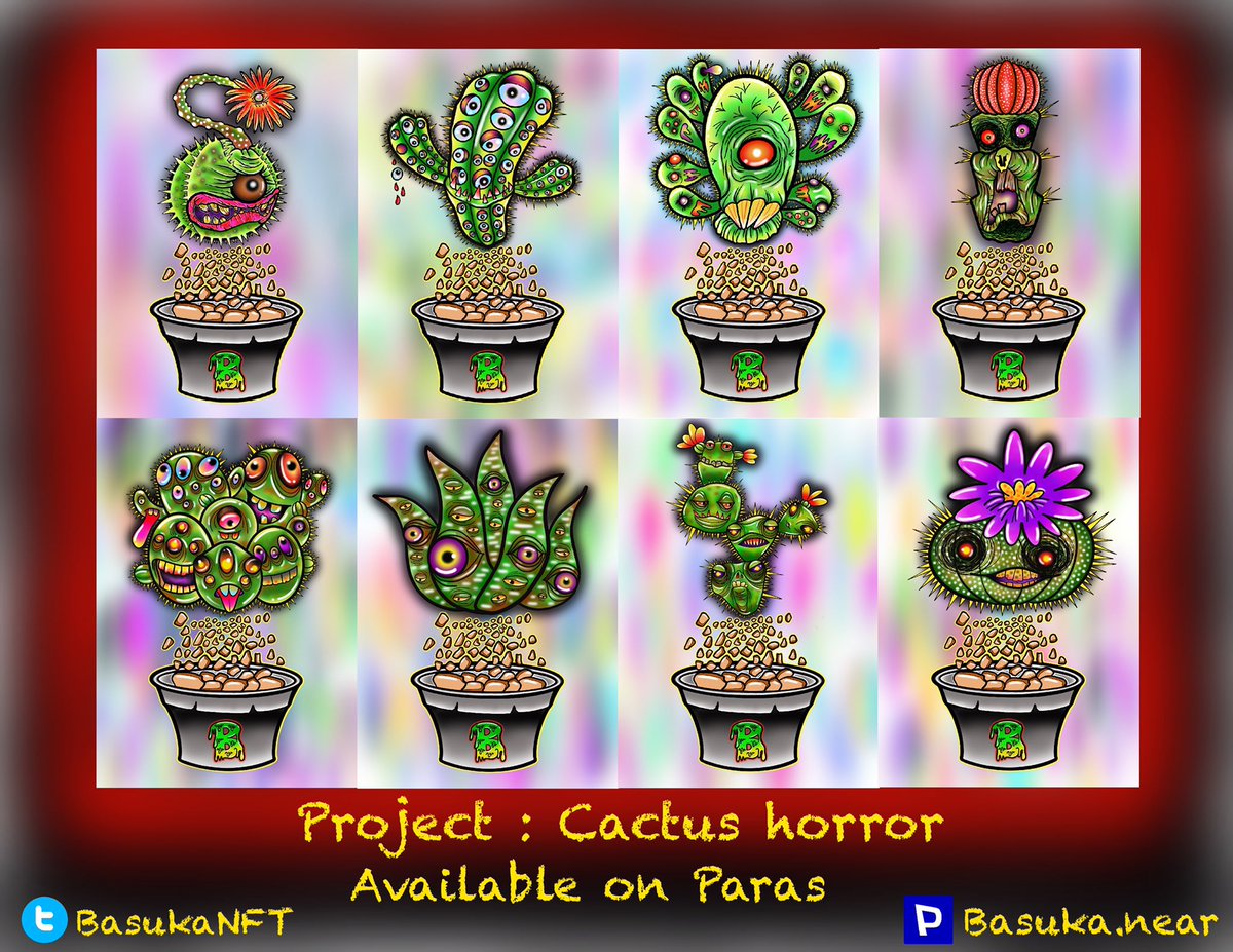 BasukaNFT's tweet image. Collection : Cactus horror
Available on paras🔥
Price : 0.5 - 0.7 near

paras.id/basuka.near/co…
#NFTTHAILAND  #NFTCommumity #NFTJapan #NFTMarketplace #NFTshill #nftart #NFTartist  #nftworlds #NFTartwork #NFTartcollector #NFTcolection #NFTcollectible