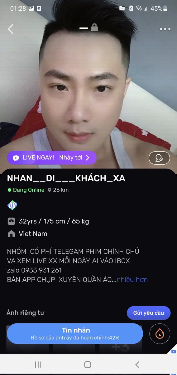 lam1289's tweet photo. Thêm 1 nick lừa đảo nữa, đóng phí tham gia nhóm và xem live mỗi tối trên blued. Cuối chỉ thấy được cái trần nhà, mn chú ý nhé. https://t.co/yK12WFhjfu