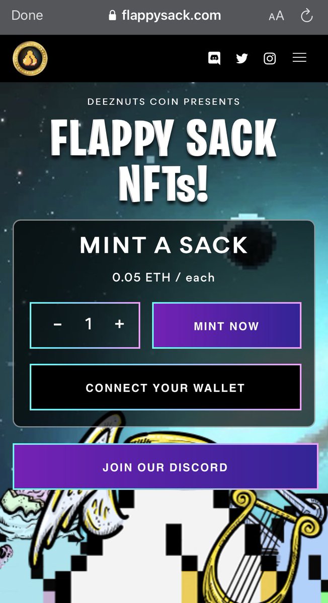 OKBoomerDN's tweet photo. ALPHA drop 🚨🚨🚨
Just approved to post now
FlappySack NFT Metaverse experience incl #P2E game with @BridgeVerseNFT partnership
🚨 mint https://t.co/sliCO0AJRP .05eth
🚨discord https://t.co/3Qf1tTI4D7
#nft #flappysacknft #bridgeverse #alpha
https://t.co/uEYNaL89qY https://t.co/akyzgQNddt