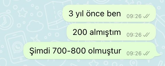 Tcde kafadan 3 yıllık enflasyon hesaplıyosun ama nasıl yaptığın hakkında hiç bi fikrin yok ama eminsin
