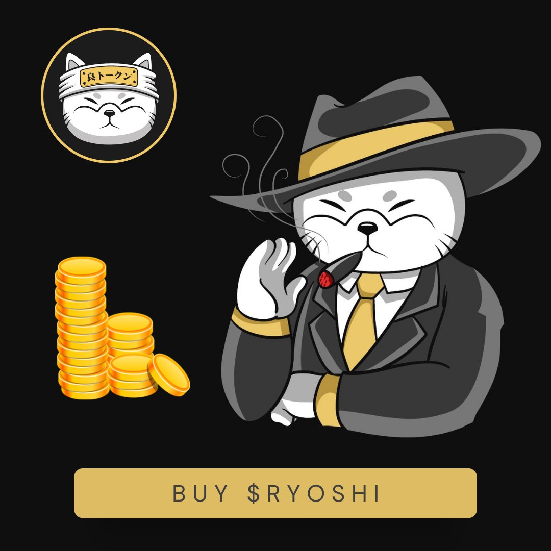 To all of the loyal Ryoshi hodlers.
We just want to say thank you for your loyalty, all 50k + of you! ❤️ 
This is a link to our shill army!

t.me/ryoshitoken_ar…

#Ryoshitokenarmy #LFG #Catcoin