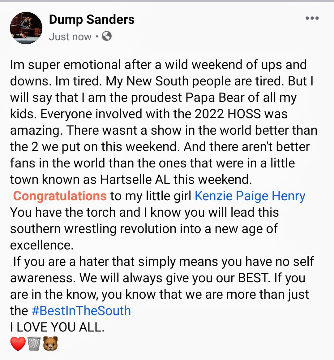 NewSouth_PW's tweet photo. Thanks to everyone involved with HOSS 2022! #BestInTheSouth https://t.co/LXuFIoX3r0