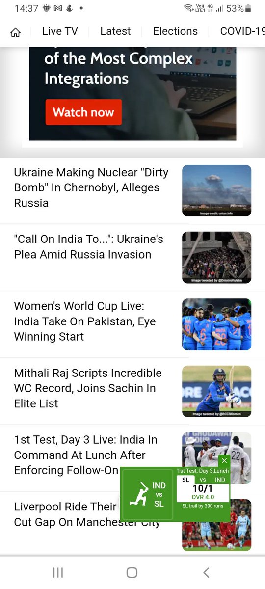 SalimRaheem's tweet photo. Shouldnt the match cube from World cup or at best both Test Match and World cup. #NDTV #womensday #womenworldcup https://t.co/lOepXkGRUF
